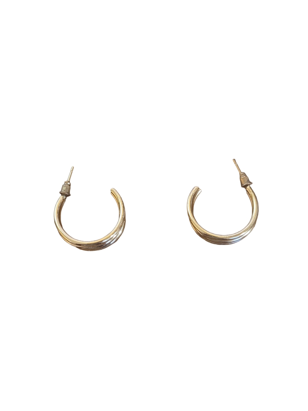 Gold-Tone Triple Hoop Earrings